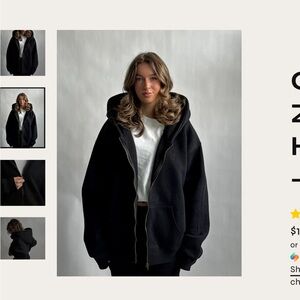 Cozy Ghost Unisex Gray (Stone) Anxiety FULL ZIP Hoodie Sweatshirt - TikTok